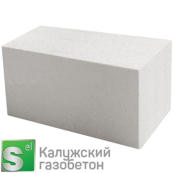Блок газобетонный Калужский стеновой D500кг/м3 625*375*250мм В3,5