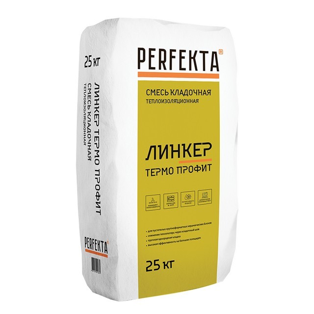 Кладочная смесь цементная Perfekta Линкер Термо Профит М50 серый 25кг