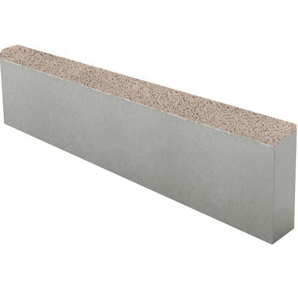 Камень садовый Caramello верхний прокрас на белом цементе с декоративным заполнителем основа - серый цемент 1000*200*80мм Steingot