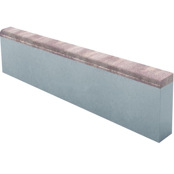 Бордюр тротуарный CMX21 Гранат верхний прокрас mix основа - серый цемент 1000*200*80мм Лидер 40
