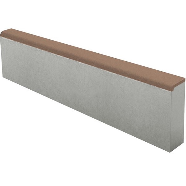 Камень тротуарный Коричневый верхний прокрас на сером цементе основа - серый цемент 500*200*80мм Steingot