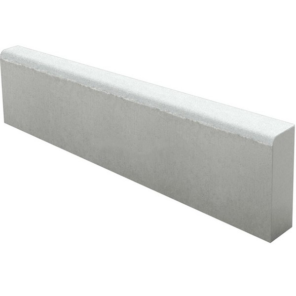 Камень бордюрный БР-100.20.8 Белый верхний прокрас на белом цементе основа - серый цемент 1000*200*80мм BRAER