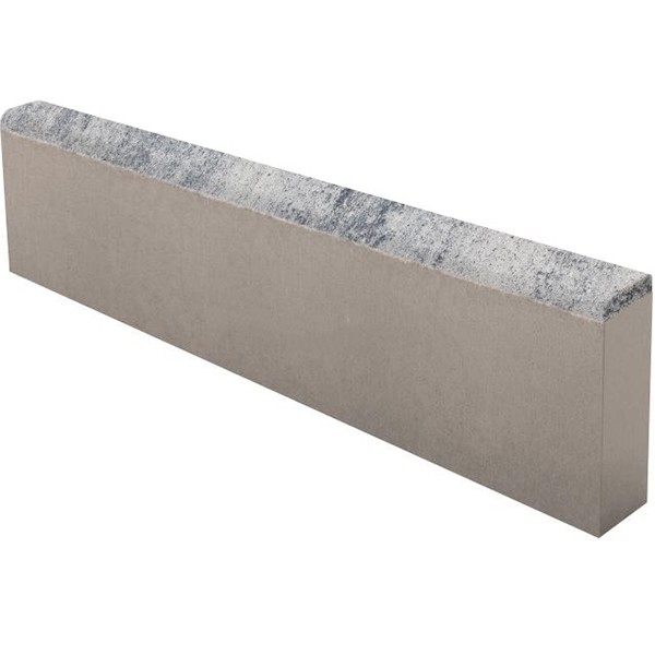 Бортовой камень тротуарный БР 100.20.8 Арктика верхний прокрас mix основа - серый цемент 1000*200*80мм МЗ 342