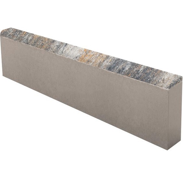 Бортовой камень тротуарный БР 100.20.8 Карелия верхний прокрас mix основа - серый цемент 1000*200*80мм МЗ 342