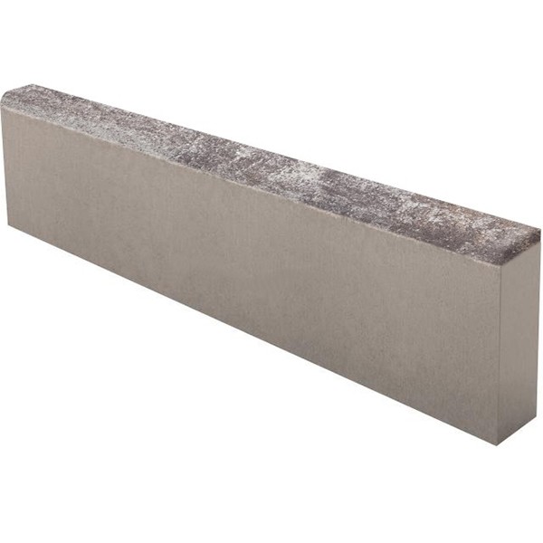 Бортовой камень тротуарный БР 100.20.8 Невада верхний прокрас mix основа - серый цемент 1000*200*80мм МЗ 342