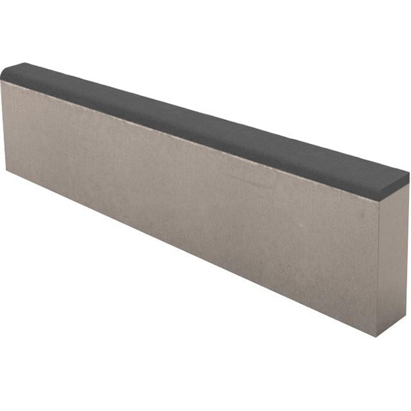 Бортовой камень тротуарный БР 100.20.8 Черный верхний прокрас на сером цементе основа - серый цемент 1000*200*80мм МЗ 342