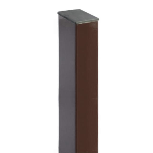 Столб с заглушкой 3м 60*40 2мм Оцинкован+порошковый окрас RAL 8017 (коричневый) Grand Line