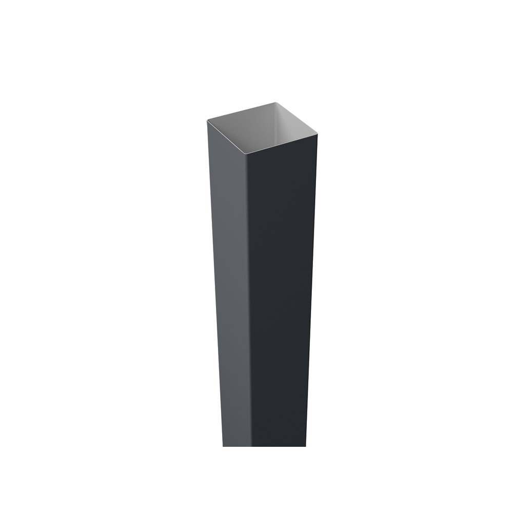 Столб с заглушкой 3м 60*60 2мм Чермет+эмаль RAL 7024 (серый) Grand Line