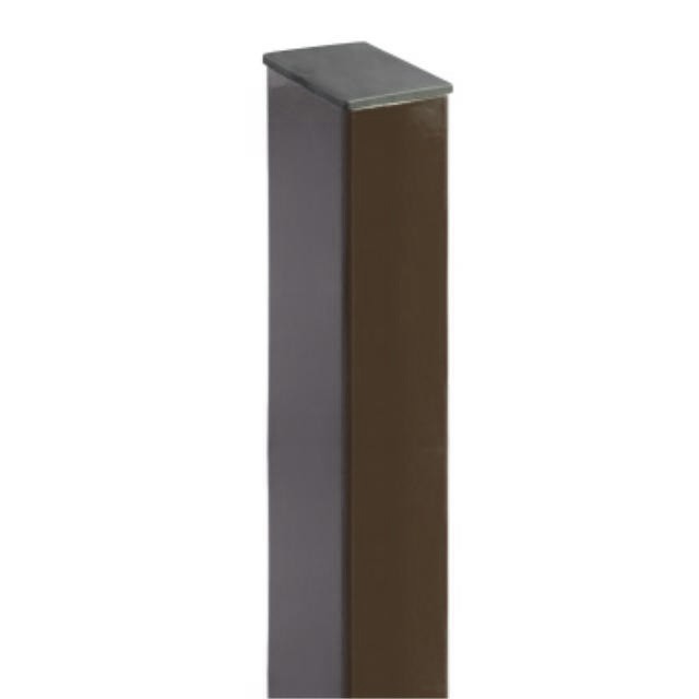Столб с заглушкой 3м 60*40 2мм Оцинкован+порошковый окрас RAL 8019 (коричневый) Grand Line