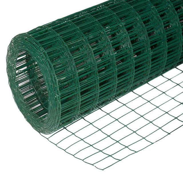 Сетка заборная сварная Лепсе сталь с ПВХ RAL 6005 (зеленый) 50х100х 1.8мм 1.8х 20м рулон ТУ