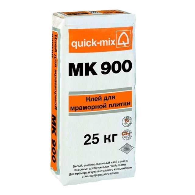 Клей Quick-mix MK 900 для мраморной плитки белый 25кг