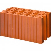 Керамический блок теплая керамика 9 NF красный рифленый рабочий размер 200мм 200*400*219мм М150кг/см2 пустотелый Гжель