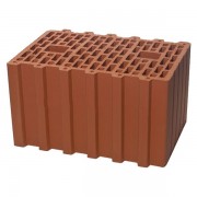 Керамический блок теплая керамика Ceramic Thermo 10,7 NF красный рифленый рабочий размер 380мм 380*250*219мм М100кг/см2 пустотелый BRAER