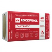 Утеплитель Rockwool Лайт Баттс 1000*600*100мм 3м2 0.3м3 минвата (базальт)