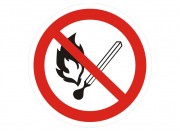 Знак d=180мм 'Запрещается пользоваться открытым огнём и курить' - SQ0817-0026 - TDM