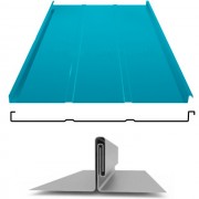 Фальцевая панель двойной фальц Line 625/550мм Полиэстер 0.45мм RAL 5021(голубой) Grand Line