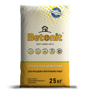 Смесь сухая Betonit «Штукатурка цементная для фасадов и внутренних работ»