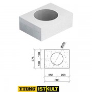 Блок газобетонный Ytong (Istkult) О-блок 1-пустотный D500кг/м3 500*375*250 1d=250мм В3,5